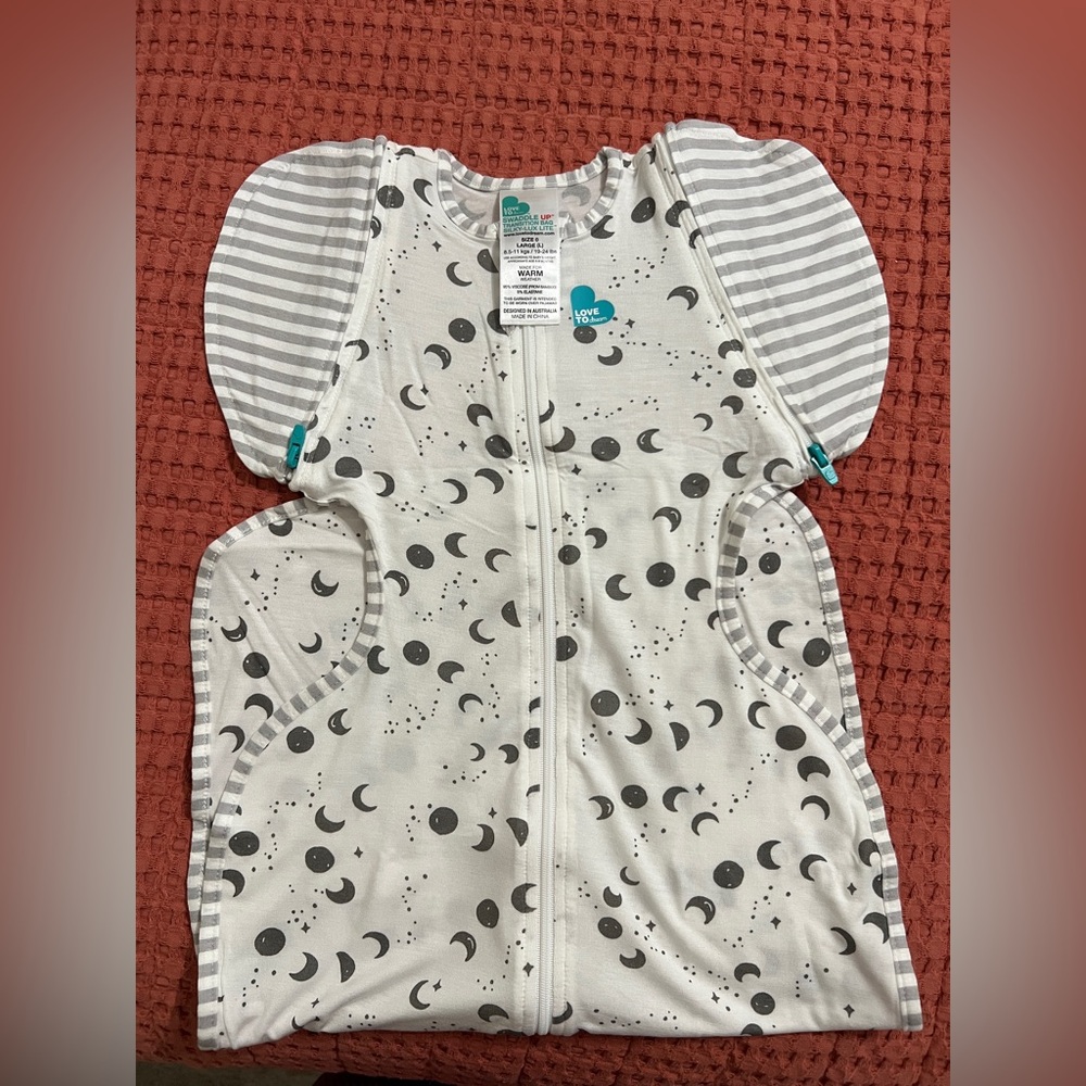 Love to Dream Cream and Gray Moon Sleep Sack